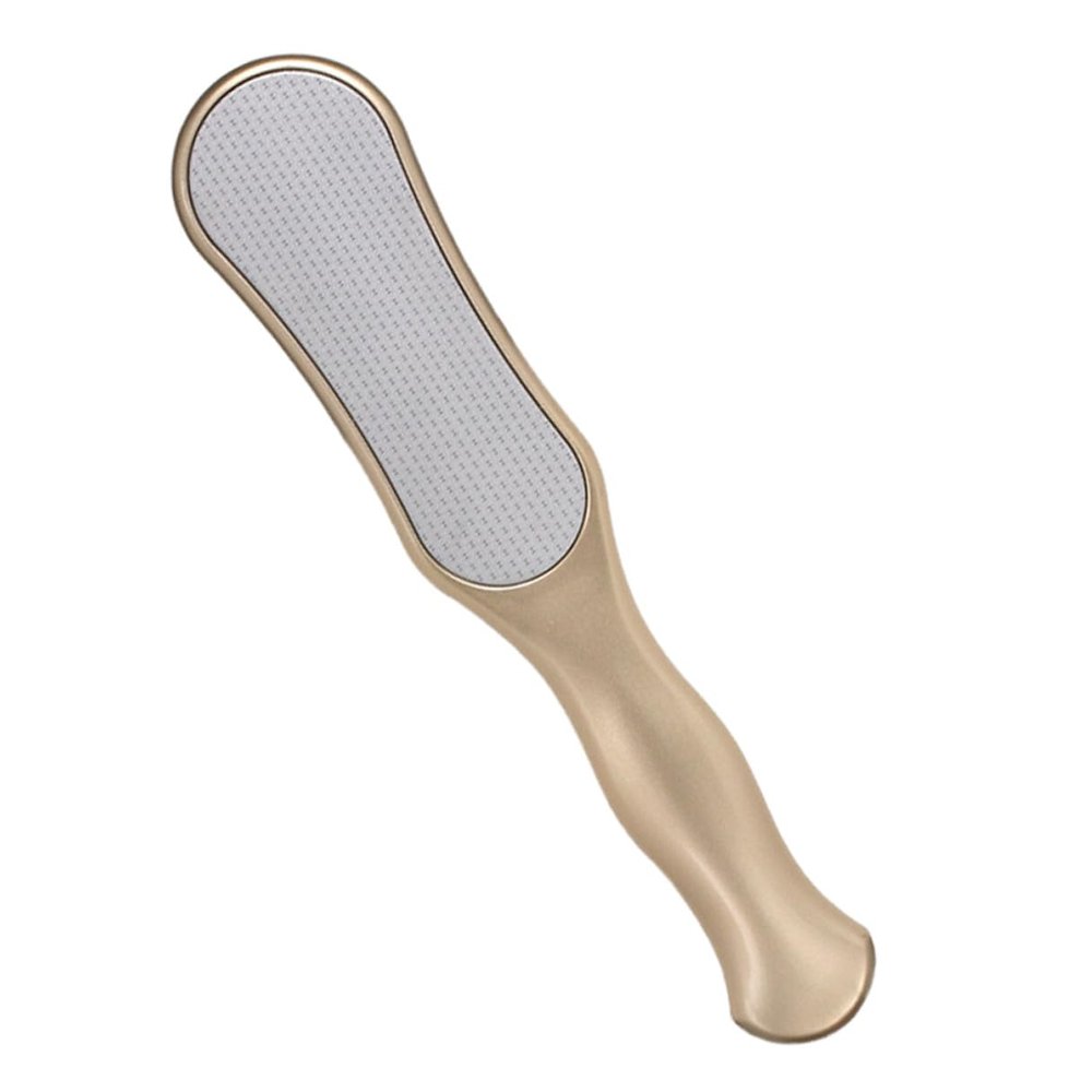 CATIEBYE Foot File Callus Remover for Feet Pedicure Tool with Comfortable Handle Exfoliates Hard Skin and Rough Calluses for Home and Professional Use Golden