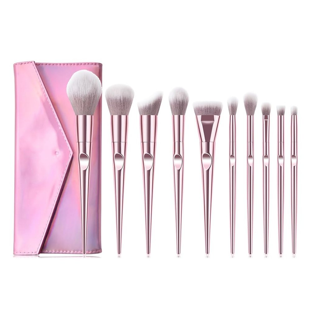 10 thumb makeup brushes set foundation make-up brush eye shadow beauty tools
