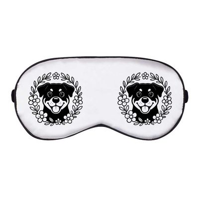 Azeeda 'Rottweiler Floral Wreath' Sleep/Travel Eye Mask (EY00034015)