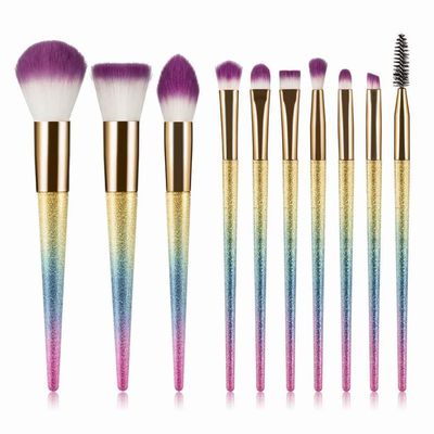 10pcs Makeup Brushes Set Gradient Fan Powder Foundation Brush Eyeshaow Kit