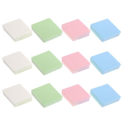 ABOOFAN 12Pcs Portable Makeup Powder Puff Rhombic Face Puff for Household Use Soft Comfortable Texture Efficient Powder Holding Compact and Easy to Carry