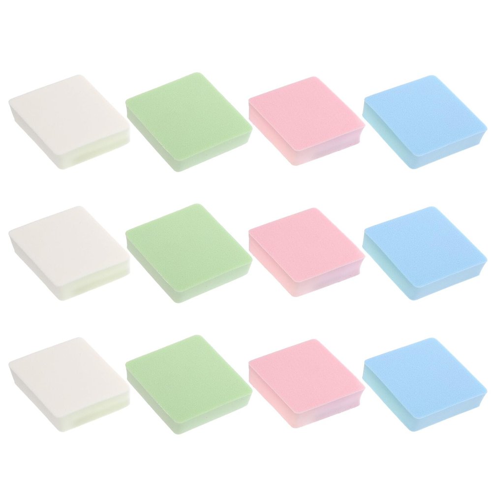 ABOOFAN 12Pcs Portable Makeup Powder Puff Rhombic Face Puff for Household Use Soft Comfortable Texture Efficient Powder Holding Compact and Easy to Carry