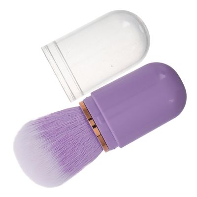 BIUDECO Retractable Mini Blush Brush Portable Powder Foundation Brush for Cheeks Travel Makeup Tool Compact Expert Applicator Stylish and Versatile Go Touch-ups