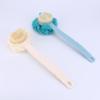 SAFIGLE 2pcs Exfoliating Long Handle Bath Brush for Back and Body Deep Cleaning Soft Bristles Shower Scrubber Blue Beige for Home Bathroom view 4