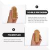 GANAZONO 2pcs Wooden Nail Cleaning Brushes Double-sided Natural Pig Bristle Manicure Pedicure Scrubbing Tools for Fingernails Hands and Feet Portable Compact for Nail Care view 3