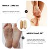 GANAZONO 2pcs Wooden Nail Cleaning Brushes Double-sided Natural Pig Bristle Manicure Pedicure Scrubbing Tools for Fingernails Hands and Feet Portable Compact for Nail Care view 4