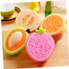 WESIEVYA 4pcs Fruit Shaped Bath Sponges Bath Tool Soft Design for Home Bathroom Fun Shower Accessories view 2