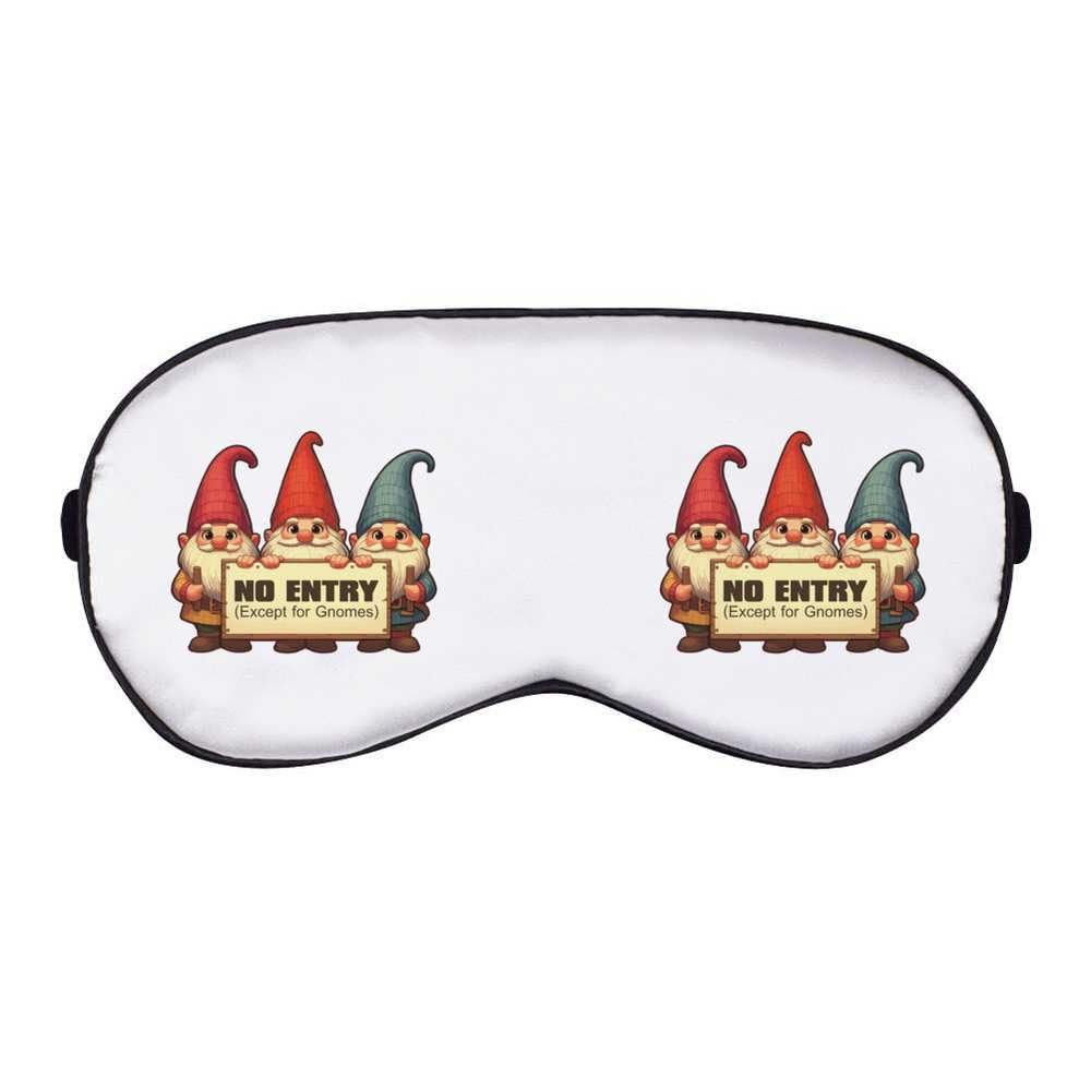 Azeeda 'Funny Gnomes No Entry' Sleep/Travel Eye Mask (EY00034034)