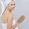 GALPADA 2pcs Natural Ramie Jute Bath Glove and Long Strap Back Scrubber Double-sided Exfoliating Body Wash Mitts for Deep Dead Skin Removal and Comfortable Shower Bathing Experience view 3