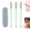 Hair Cutter, Nasal Hairs Remover Tool, 360 Rotating Portable Manual Nose Hair Remover, Double Sided Noses Hairs Knife Travel Essentials (Green, 3 PCS) view 1