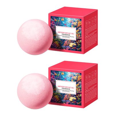 Aislor 2-Pack of Natural Fruit Scented Bath Bombs, Moisturizing Fizzies for Bubble Bath, Spa & Hot Tub Gift Set Peach One Size