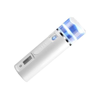 Healeved Portable Facial Steamer Nano Mist Sprayer for Skin Care Abs Material Cool Moisturizing Hydrating Handy Mister Non-Slip Grip Compact White Face Humidifier for Home Spa and Travel