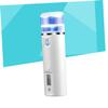Healeved Portable Facial Steamer Nano Mist Sprayer for Skin Care Abs Material Cool Moisturizing Hydrating Handy Mister Non-Slip Grip Compact White Face Humidifier for Home Spa and Travel view 2