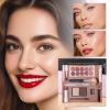 Beginner makeupSet - - makeupKit, Portable Travel Case, Mirror Included | 11 Piece Eyeshadow Palette and Brush Set view 2