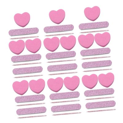ARTSEWPLY 20 Sets DIY Nail Tools Kit with Heart-Shaped Sponge Files Nail Buffer Blocks Polishing Strips for Professional and Personal Manicure Care