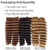 100% Human Hair Deep Wave Knotless Pre-Separated Crochet Hair feather crochet human hair extensions for Women #30 Color 20inch 120g view 3