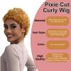 Elixano Blonde Afro Kinky Curly Wigs Human Hair for Women Breathable Real Hair Wig for Natural Look and Event Wear (Blonde 27#,5 Inch) view 2