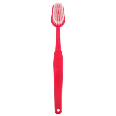 ABOOFAN Creative Large Toothbrush-Shaped Bath Brush Back Scrubber with Hanging Comfortable Grip Exfoliating Shower Brush for Body Cleaning and Massage Safe Skin Care Tool in Red