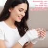 6 Pairs Eczema Gloves White Fingerless Gloves Cotton Glove for Dry Hands Sleeping Soft Comfortable Overnight Dry Hands Glove Cotton Moisturizing Glovess Sun Protection Glovess for Adults Hand Spa Care view 4