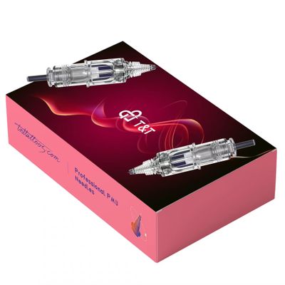 T&T PMU Needles, Medical-Grade Stainless Steel, Size 04 (0.18mm) -Size 008 (0.25mm) RL, for Permanent Makeup, Nano Hairstrokes, Eyeliner, Lip Contouring (AMZ-P0403RL)