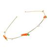 PENIKOKO Elegant Pearl Carrot Headband Hair Hoop with Lovely Fruit Design Elastic Hair Accessory for Women Stylish Wedding Party Prom Headwear view 1