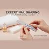 25 Pcs Thick Nail File 180/240 Grit Semicircle Shape, Emery Boards Nail File for Natural Nails and Acrylic Nails, Double Sided Boards Profesional for Home and Salon view 4