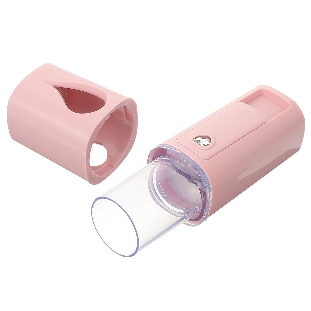 Alipis Portable Mini Face Mister Handheld Facial Steamer for Skin Hydration and Cleansing USB Rechargeable Pink Humidifier for Salon and Home Beauty Care