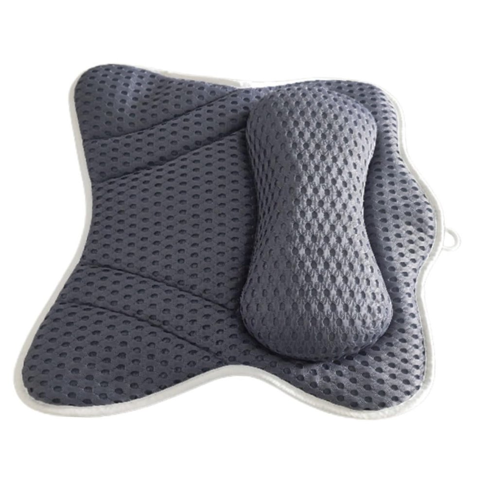 ABOOFAN Ergonomic Butterfly Bath Tub Pillow with Suction Cups for Neck and Head Support Breathable Quick-Dry Spa Cushion Lightweight and Compact for Bathtub Spa and Travel Use