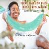 2 Pack African Net Sponge Exfoliating Scrubber Bath Sponge for Daily Use (Light Purple +Seafoam) view 2