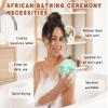 2 Pack African Net Sponge Exfoliating Scrubber Bath Sponge for Daily Use (Light Purple +Seafoam) view 4