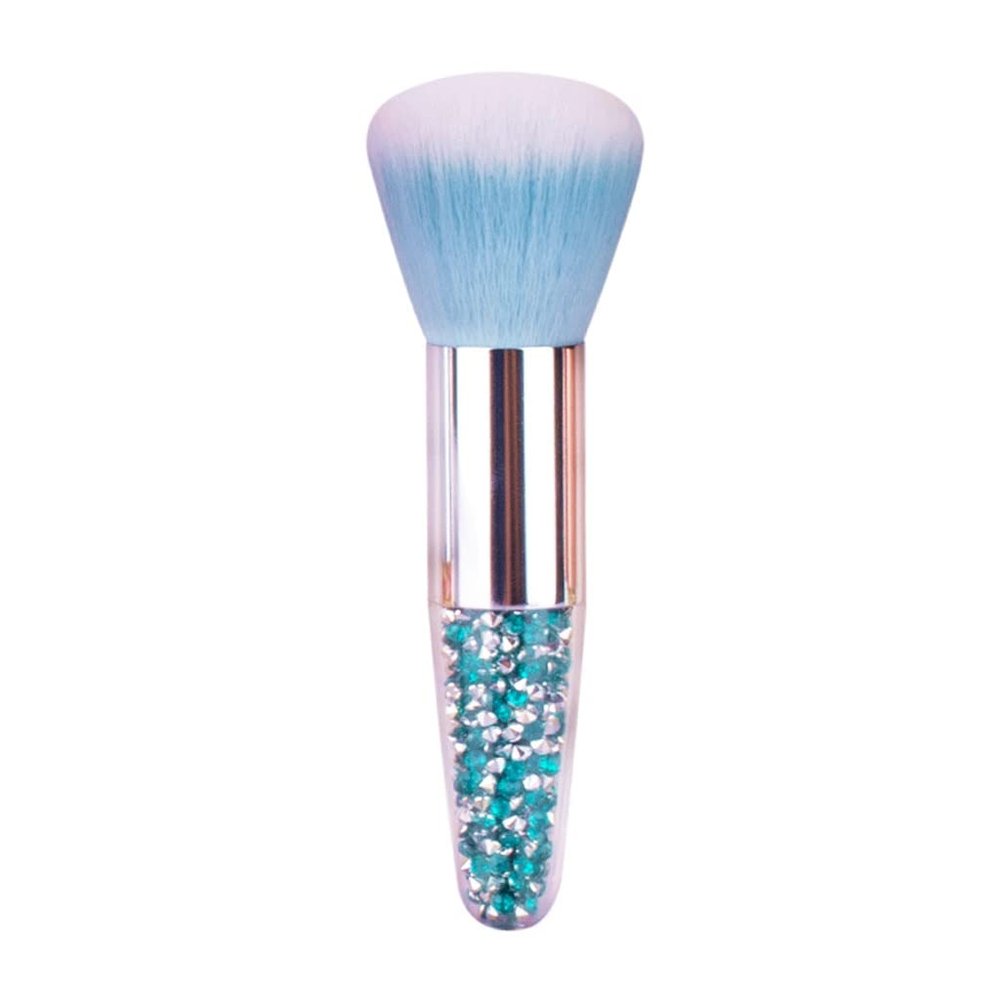 10Pcs Professional Candy-Colors Fluffy Powder Blush Brush Chubby Portable Seamless Cosmetic Beauty Tool for Make Up(D)