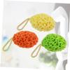 ABOOFAN 3pcs Honeycomb Bath Sponge Balls Soft Non-Latex Shower Sponges for Adults with Rich Lather Mixed Colors for Men and Women view 3