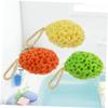 ABOOFAN 3pcs Honeycomb Bath Sponge Balls Soft Non-Latex Shower Sponges for Adults with Rich Lather Mixed Colors for Men and Women view 4
