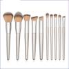 10 Cone Wooden Handle Makeup Brush Set Powder Eye Tools view 1