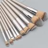 10 Cone Wooden Handle Makeup Brush Set Powder Eye Tools view 2