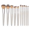 10 Cone Wooden Handle Makeup Brush Set Powder Eye Tools view 3
