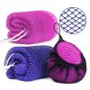 2 Pack African Net Sponge Exfoliating Scrubber Bath Sponge for Daily Use (Navy Blue+Indigo) view 1