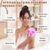 2 Pack African Net Sponge Exfoliating Scrubber Bath Sponge for Daily Use (Navy Blue+Indigo) view 4