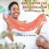 2 Pack African Net Sponge Exfoliating Scrubber Bath Sponge for Daily Use (Blush+Champange) view 2