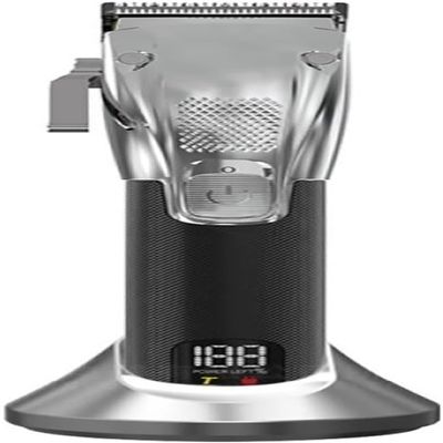 YHNNH Hair Clippers,Beard Trimmer for Men, Adjustable Barber Electric Hair Clipper Professional LCD Display Hair Trimmer Beard Haircut Machine Rechargeable(Silver)