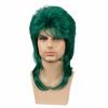 Sabosi Mullet Wig Green 80s Men Wig,Punk Rocker Hair Party Daily Halloween Costumes Long Wigs view 2