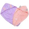 AUTSUPPL 2Pcs Quick-Drying Coral Fleece Hair Towel Wrap for Adults Super Absorbent Lightweight Head Towels with Elastic Loop Soft Cartoon Bunny Ear Design for Fast Hair Drying and Travel view 1