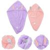 AUTSUPPL 2Pcs Quick-Drying Coral Fleece Hair Towel Wrap for Adults Super Absorbent Lightweight Head Towels with Elastic Loop Soft Cartoon Bunny Ear Design for Fast Hair Drying and Travel view 4