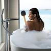 PLAFOPE Long Handle Silicone Back Scrubber for Shower with Soft Bristles and Hanging Dual-Sided Bath Brush for Deep Cleansing Massage and Easy Storage Practical Body Scrubber for Men and view 4