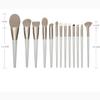 13 Pieces Of Conical Wooden Handle Makeup Brush Set, Loose Foundation, Eye Shadow and Eyebrow view 2