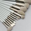 13 Pieces Of Conical Wooden Handle Makeup Brush Set, Loose Foundation, Eye Shadow and Eyebrow view 3