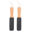 FUOYLOO 2pcs Double-Sided Wooden Foot File with Premium Scrubbing Surfaces for Callus Removal and Hard Skin Exfoliation Washable Pedicure Tool for Smooth Feet Care view 1