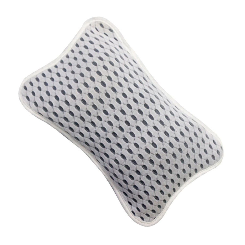 PLAFOPE Mesh Bathtub Pillow with Non-Slip Suction Cups Polyester Bath Cushion for Head Neck Shoulder Support Fit for Bathtubs Relaxing Bathroom Accessory