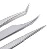 3Pcs Eyelash Ts Set, Eyelash Grafting Exten Ts, less Steel 420 for E, Includes Straight Curved Arc S view 2