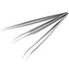 3Pcs Eyelash Ts Set, Eyelash Grafting Exten Ts, less Steel 420 for E, Includes Straight Curved Arc S view 4